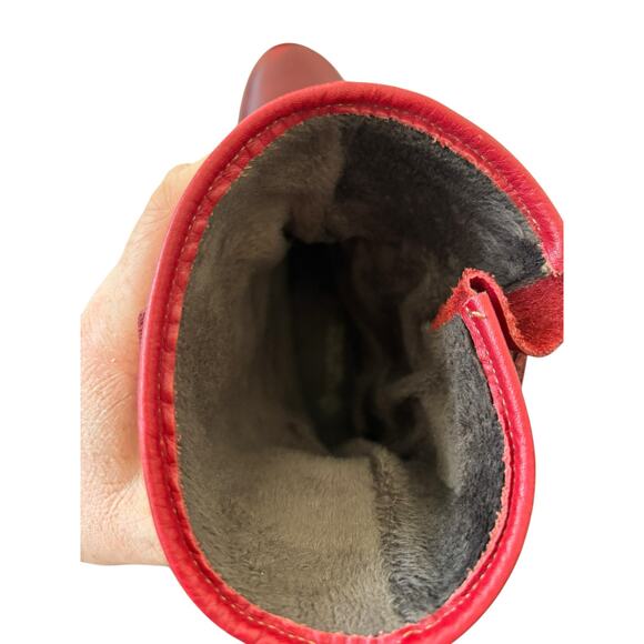 Eric Michael Womens Laguna Boot Red Leather EU37 M US 6.5 - Picture 5 of 6